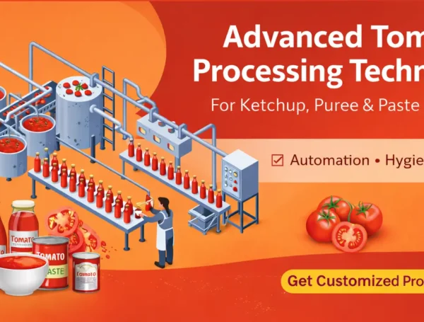 Advanced Tomato Processing Technology for Ketchup, Puree & Paste Production